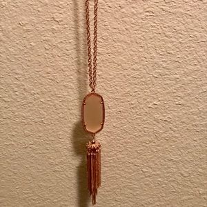Kendra Scott rose gold long necklace